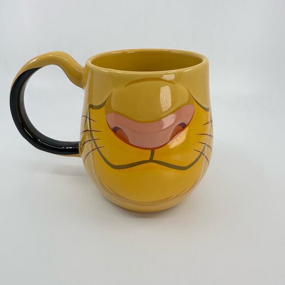 Simba Disney Parks The Lion King Ceramic Mug Coffee Tea Mug Yellow Lion Cub Face - Picture 1 of 4
